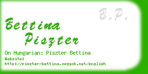 bettina piszter business card